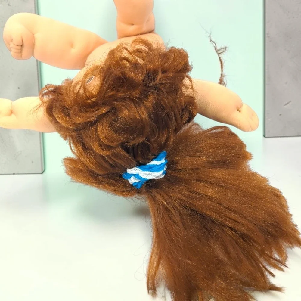 VTG 1982 Coleco Cabbage Patch Kid Doll Auburn Red Hair Single Tooth Head Mold #5
